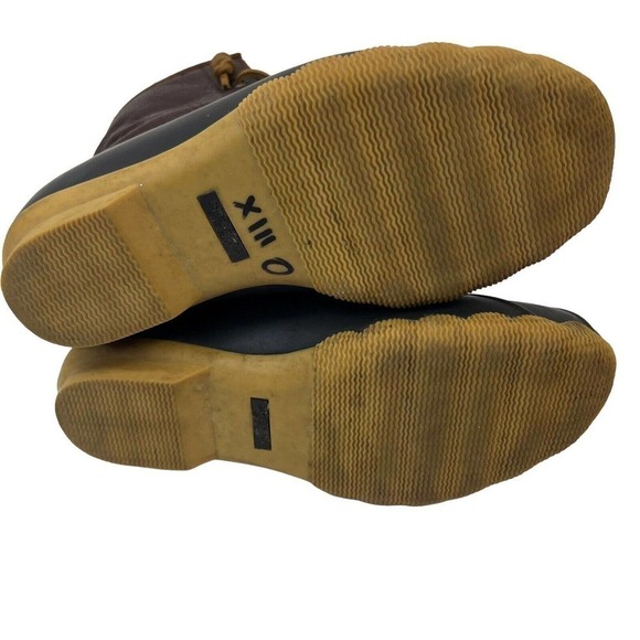 Sperry Top Sider Saltwater Duck Rain Boots Size 6 Brown Leather Rubber - Picture 10 of 10